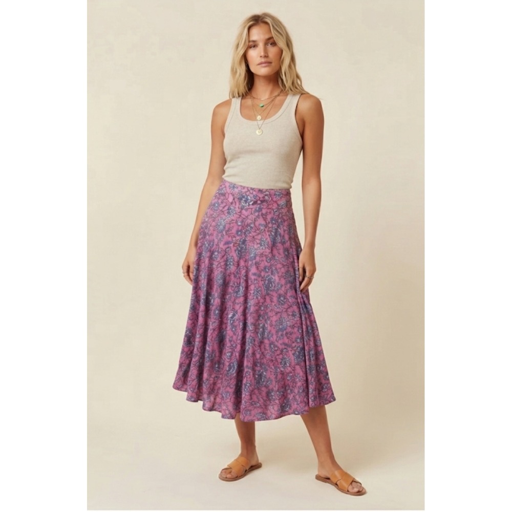 Pink Garden Floral Women S Cotton Extra Wide Leg Pants Boho Festival Hippie Tea
